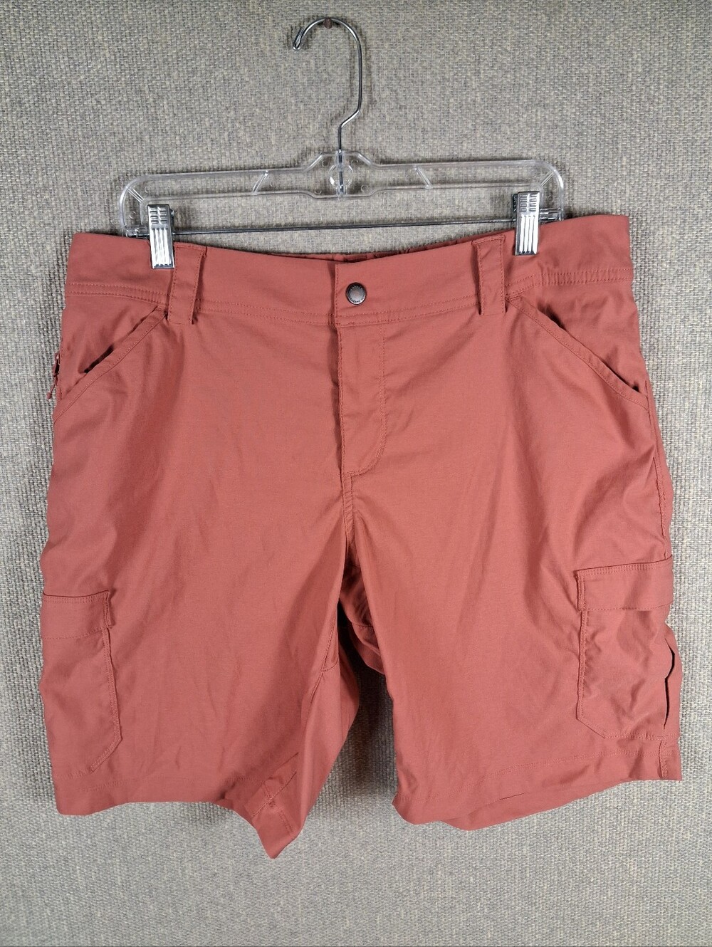 Duluth Trading Dry on the Fly 10" Shorts Womens 14 Rust Cargo Hiking Outdoor